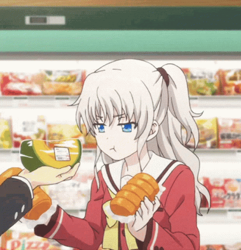 Annoyed Anime Girl Refuses Melon