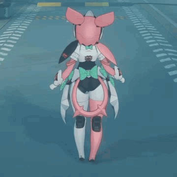 Aria ZZZ walking from behind
